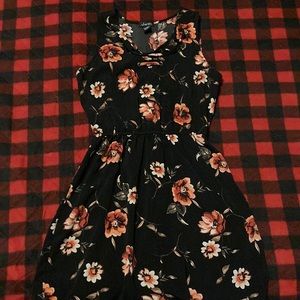 Black floral dress